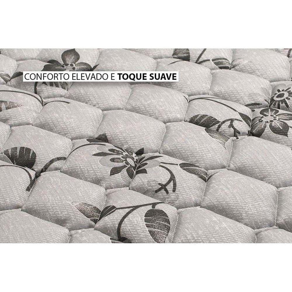 Cama Box Baú Solteiro: Colchão Ortopédico Herval Ag65 Fort Black Firme Pillow Top + Base Crc Suede Clean(88x188) - 2