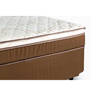 Cama Box Baú Solteiro: Colchão Molas Ensacadas Luckspuma MasterPocket Caribe + Base CRC Suede Brown(88x188)