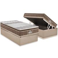 Cama Box Baú Solteiro: Colchão Espuma Probel D33 / EP Guarda Costas PróIntense Plus + Base CRC Suede Clean(88x188) - 1