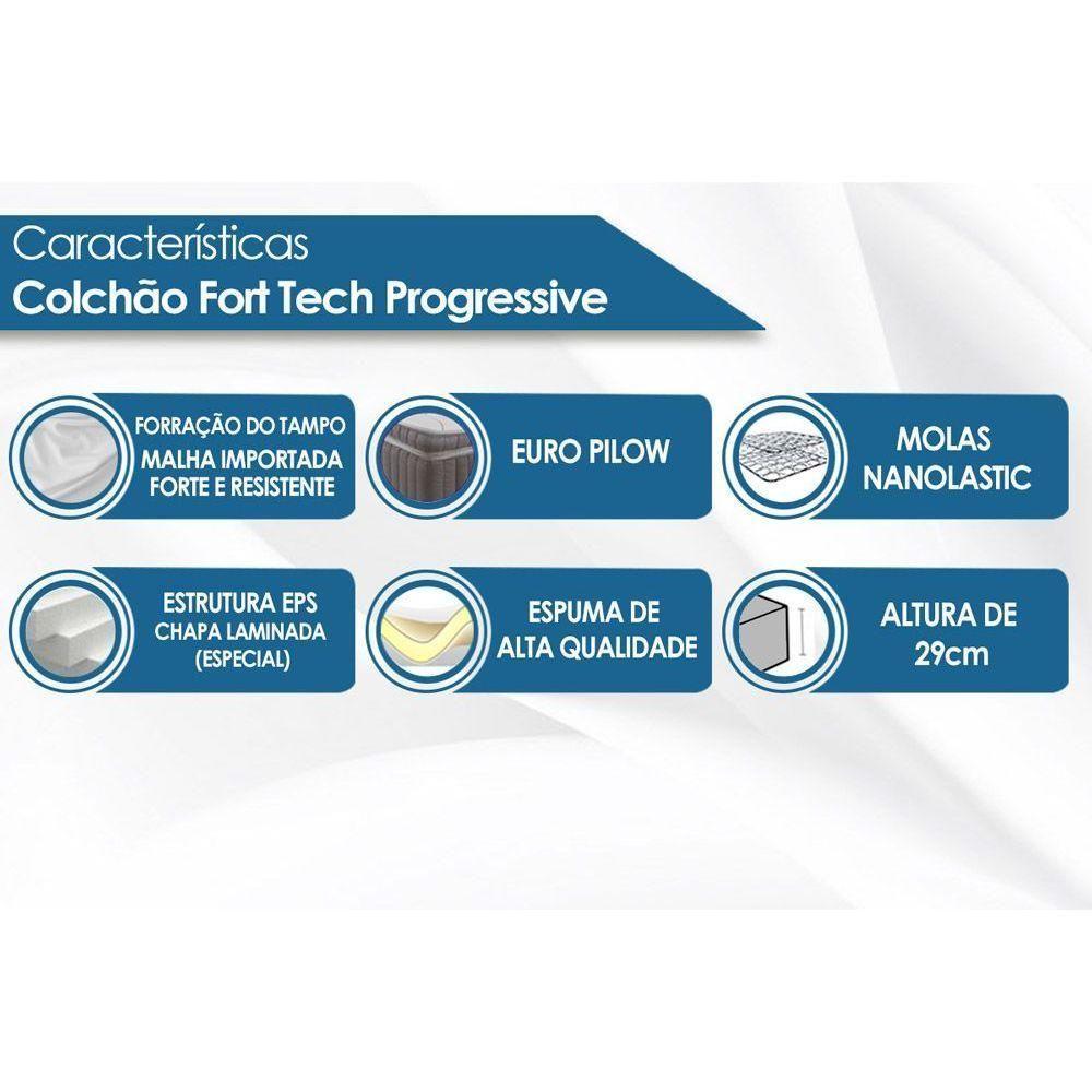 Cama Box Baú Solteiro: Colchão Molas Bonnel Ortobom Nanolastic Airtech Progressive + Base Crc Suede Black(88x188) - 4