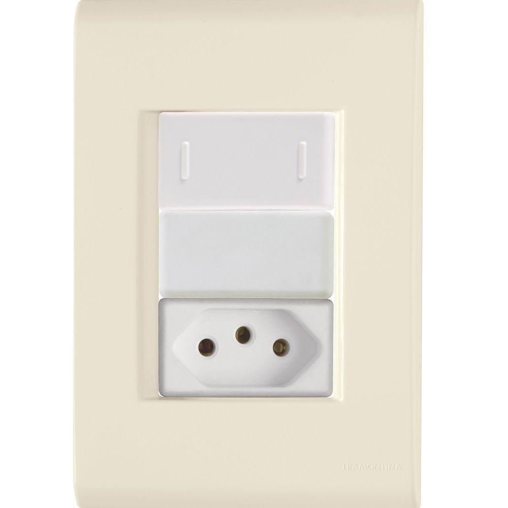 Interruptor E Tomada 20a Liz Bege Tramontina Completo Pronto Tramontina - 2