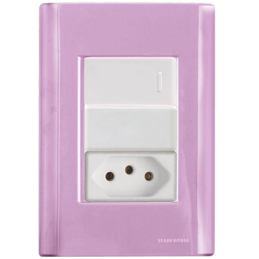 Interruptor E Tomada 20a Giz Rosa Tramontina Completo Pronto Tramontina - 1
