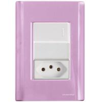 Interruptor E Tomada 20a Giz Rosa Tramontina Completo Pronto Tramontina - 1