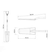 Pá Jardineira 444-00 Em Aço Com Cabo De Madeira 71 Cm Com Empunhadura Plástica Reta Ergon - 3