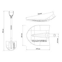 Pá Frankfurt 454-00 Em Aço Com Cabo De Madeira 71 Cm Com Empunhadura Plástica Reta Ergonô - 4