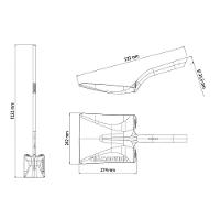 Pá Quadrada Metálica Tramontina Com Cabo De Fibra 120 Cm Tramontina - 3