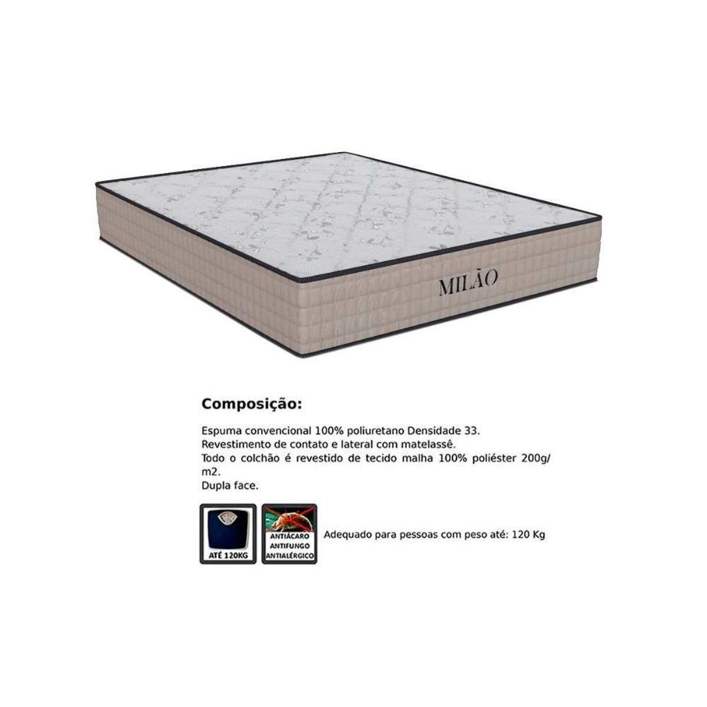 Colchão Solteiro Espuma D33  Milão Double Face Black (88x188x24) - Orthoflex - 2
