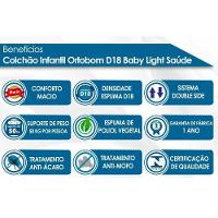 Colchão do Bebê D18 Baby Light Saúde Infantil - 70x130x10 - Ortobom - 2