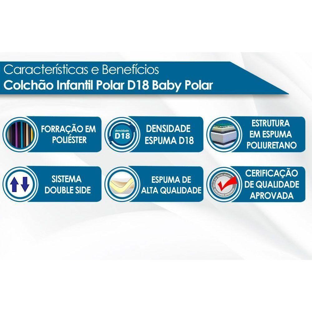 Colchão do Bebê D18 Baby Berço - 70x130x10 - Polar - 3