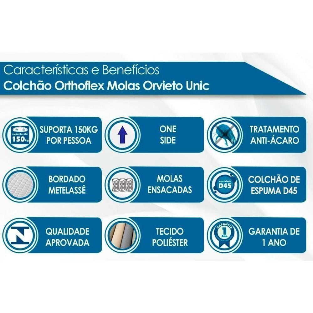 Colchão Viúva Molas MasterPocket Ensacadas   Orvieto New Euro Pillow (128x188x26) - Orthoflex - 2