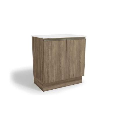 Gabinete De Cozinha Modulado Balcão Maxxi G744 P-cooktop 2 Portas C-tampo 80cm Nogal-branco - Kappesberg