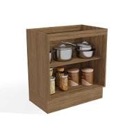 Gabinete de Cozinha Modulado Balcão Botanic M623 2 Portas c/Tampo 80cm Nogueira/Oliva/Preto - Kappesberg - 2