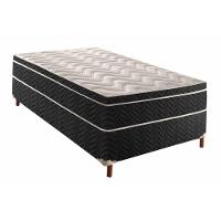 Cama Box Conjugado Solteiro: Colchão Molas Extrapedic Sublime Life Pillow Black (88x188x48) Paropas - 1