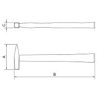 Martelo De Pena Com Cabo De Madeira 1.500 G Tramontina Pro Tramontina - 5