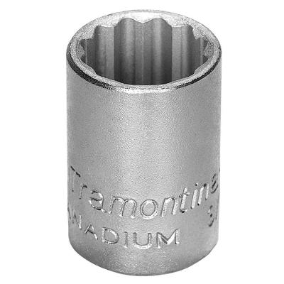 Soquete Estriado Em Aço Cromo Vanádio 14 Mm - Encaixe 3/8" Tramontina Pro Tramontina