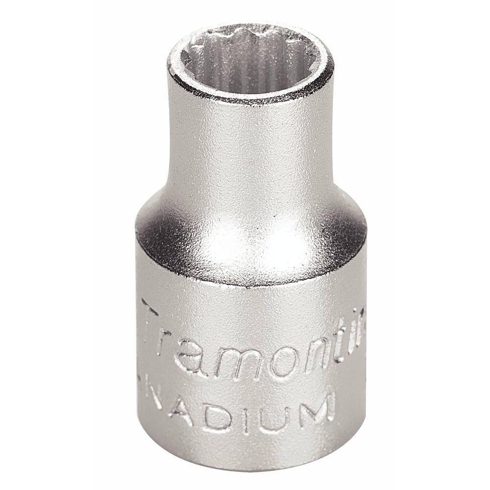 Soquete Estriado Em Aço Cromo Vanádio 9 Mm - Encaixe 3/8" Tramontina Pro Tramontina - 1