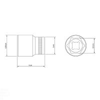 Soquete Sextavado 24 Mm Encaixe 1/2" Tramontina Em Aço Cromo Vanádio Com Acabamento Cromado Tramontina - 3