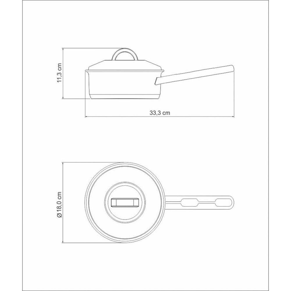 Panela Tramontina Solar Em Aço Inox Fundo Triplo Com Tampa E Cabo 16 Cm 1,4 L Tramontina - 8