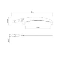 Serrote De Poda Profissional Metálico Com Gancho 14" - 355 Mm Com Empunhadura Metálica Se - 2