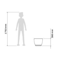 Vaso Tramontina Asteca Em Polietileno Concreto Com Prato 38 Cm Tramontina - 4