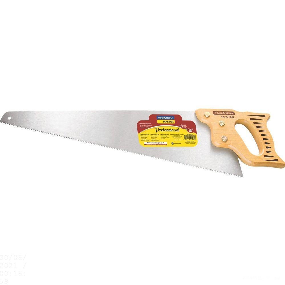 Serrote Profissional Tramontina 22" Com 7 Dentes Por Polegada Em Aço Carbono Com Cabo De Madeira Tramontina - 1