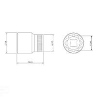 Soquete Estriado 17 Mm Encaixe 1/2" Tramontina Em Aço Cromo Vanádio Com Acabamento Cromado Tramontina - 6