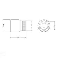 Soquete Estriado 19 Mm Encaixe 1/2" Tramontina Em Aço Cromo Vanádio Com Acabamento Cromado Tramontina - 3