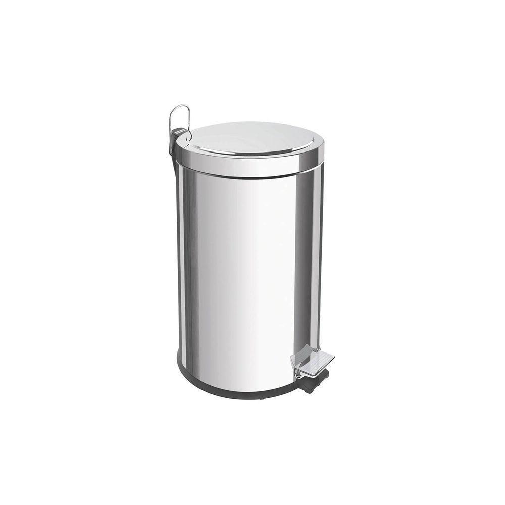 Lixeira Inox Com Pedal Brasil Com Acabamento Polido E Balde Interno Removível 12 L - 1