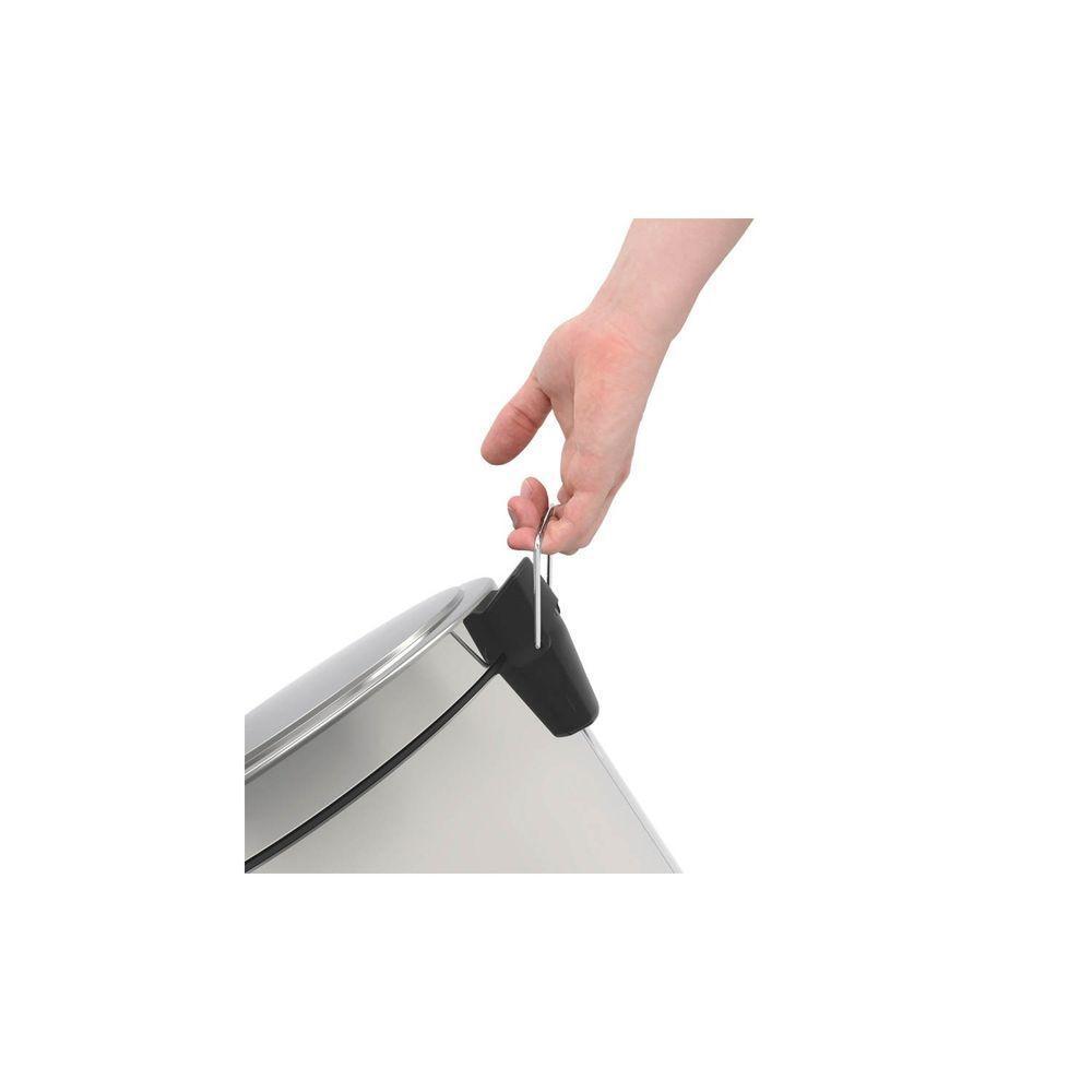 Lixeira Inox Com Pedal Brasil Com Acabamento Polido E Balde Interno Removível 12 L - 4