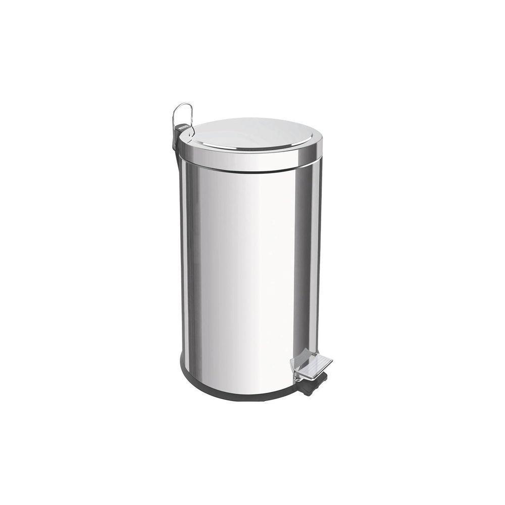 Lixeira Inox Com Pedal Brasil Com Acabamento Polido E Balde Interno Removível 20 L - 1