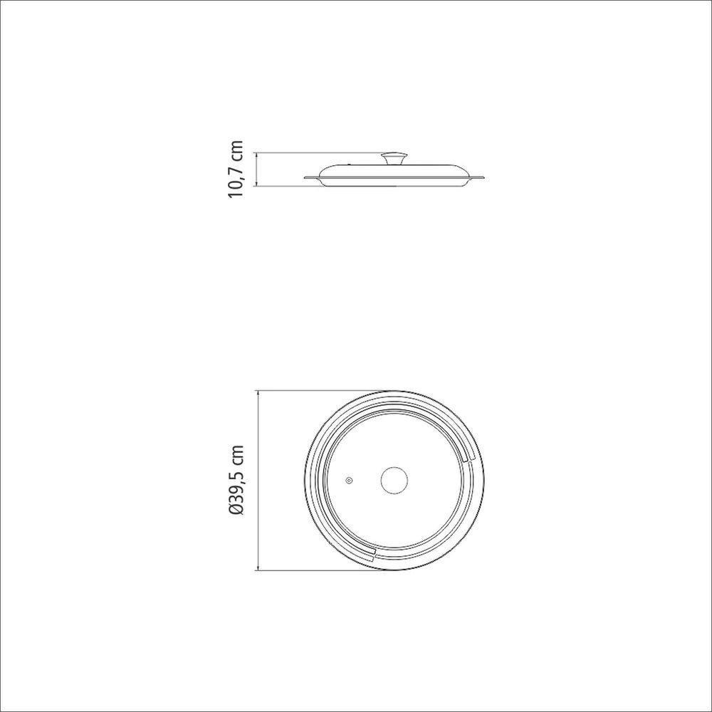 Prato Fundo Tramontina Ciclo Em Aço Inox Com Tampa De Vidro 39 Cm Tramontina - 4