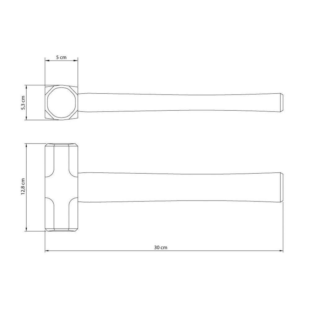Marreta Oitavada 2000 G Tramontina Basic Com Cabo De Madeira Tramontina - 9