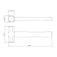 Marreta Oitavada 5000 G Tramontina Basic Com Cabo De Madeira Tramontina - 9