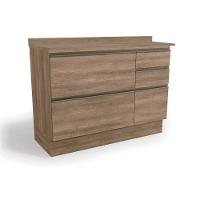 Balcão de Cozinha Modulado Maxxi G746 4 Gavetas e 1 Porta c/Tampo 120cm Nogal/Nogal - Kappesberg - 1