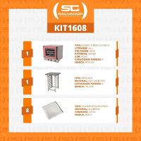 Kit - Forno Turbo Elétrico Fast Oven Prp-004 220v Rosa + Bancada Mes-004 + 8 Assadeiras - Progás - 5