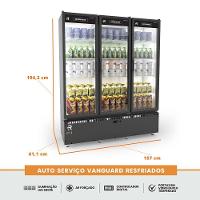 Auto Serviço Vanguard Resfriados 3 Porta 0 A 7 ºc Asvr3ppb Preto/branco 220v - Refrimate 220v - 3