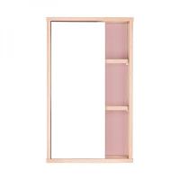 Espelho Para Banheiro Com Armário Milano Carvalho E Rosa - 2