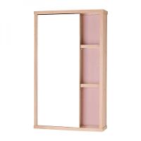 Espelho Para Banheiro Com Armário Milano Carvalho E Rosa - 3