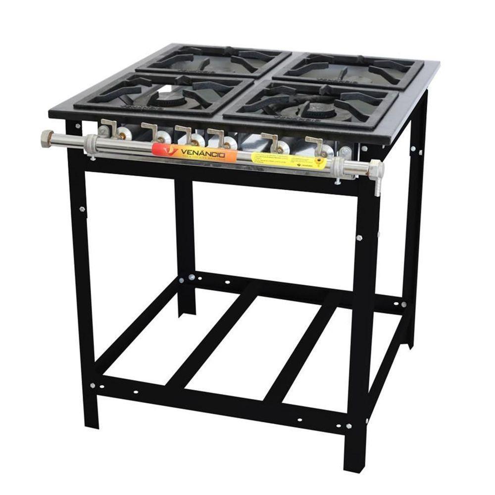 Fogão Gás Extra 4 Bocas (2 Duplas) Com Espera Para Forno E4d2e - Venâncio - 1