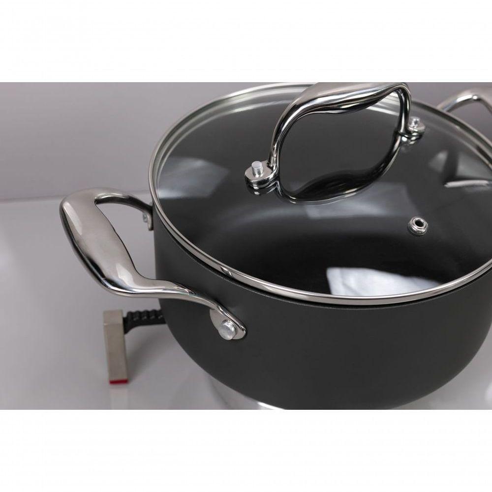 Caçarola C/tampa ø22cm 3,65l Fundo De Indução Diamond Brinox ø22 X 10,5 Cm Cinza Brinox - 5