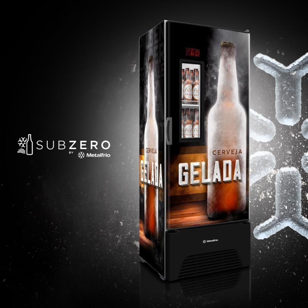 Visa Cooler 220v Cervejeira Porta Com Visor 497 Litros Adesivada Gelada Vn50af Optima 220v - 5