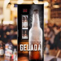 Visa Cooler 220v Cervejeira Porta Com Visor 497 Litros Adesivada Gelada Vn50af Optima 220v - 2