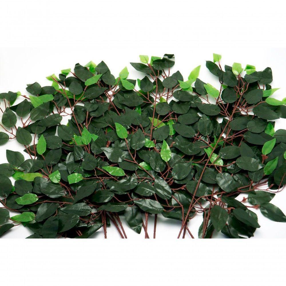 Kit 72 Galhos Folha Decorativa Artificial Muro Inglês Ficus - 1