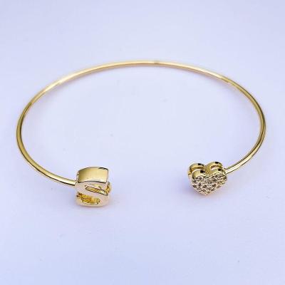 Bracelete Personalizado Com Letra Banhado A Ouro 18k -letra M