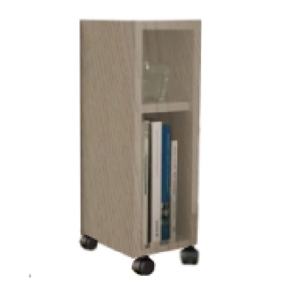 Mesa De Cabeceira Nicho Em Mdf Madeirado Com Rodizio - 1