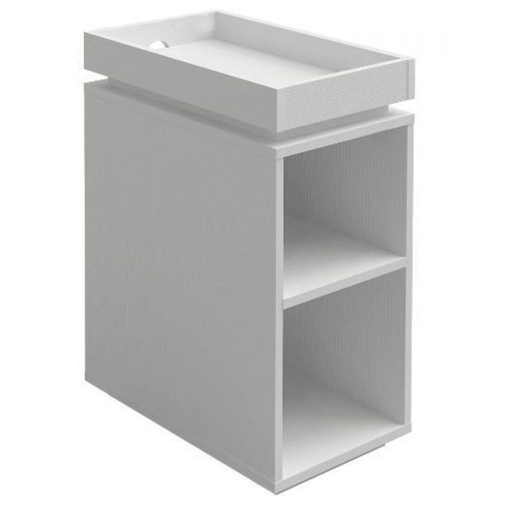Mesa De Cabeceira Lateral Branco Em Mdf - 1