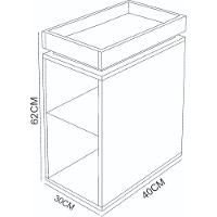 Mesa De Cabeceira Lateral Branco Em Mdf - 2
