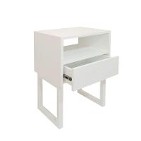 Mesa De Cabeceira Lateral Nicho Com Gaveteiro Branco Laca - 3