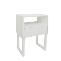 Mesa De Cabeceira Lateral Nicho Com Gaveteiro Branco Laca - 6