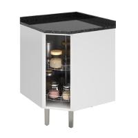 Balcão De Canto Itatiaia 1 Porta Com Tampo Branco - 2